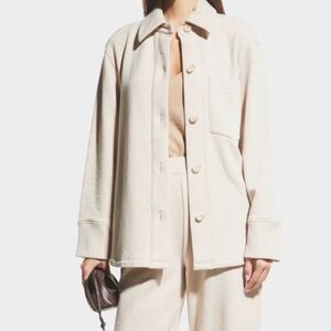 Vince Oversized Shirt Jacket Women’s S Cotton Knit Button Down Chore Coat Fleece